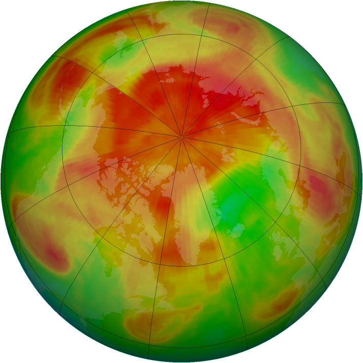 Arctic ozone map for 27 April 1984